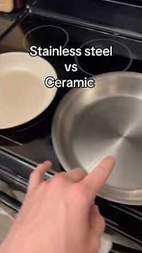 Stainless steel pan vs Ceramic pan #stainlesssteel #cooking