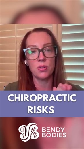 ⚠️ Chiropractic care and connective tissue disorders: helpful or harmful? Some people with Ehlers-Danlos Syndrome (EDS), Hypermobility Spectrum Disorders (HSD), or other CTD seek out chiropractic adjustments hoping for relief. But according to Dr. Betsy Grunch - Ladyspinedoc in today’s episode of Bendy Bodies, the reality is complicated. There’s little evidence that chiropractic manipulation can “fix” spinal deformities — and in some cases, it can even be dangerous. High-velocity neck manipulati