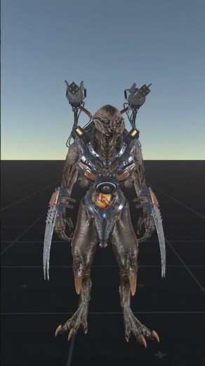 Alien Warrior 04 Test Epic Skeleton In Unity #3d #3dmodel #3dcharacter #scifi #unrealengine #unity3d