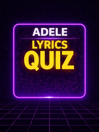 Think you know every word of Adele’s iconic songs? ❤️🎶 Test your lyric knowledge in this 10-question Adele Lyrics Challenge! You’ll hear a lyric from one of her powerful tracks, and your mission is to guess which Adele song the lyric comes from before the timer runs out. This multi-level quiz starts easy, builds through medium and hard, and finishes with an expert-level lyric question only TRUE Adele fans can ace. Perfect for lovers of Adele, emotional ballads, pop & soul music, breakup songs, 