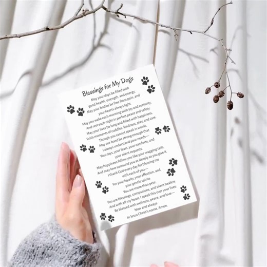 Blessing for Dogs Thank You Card Printable Pet Appreciation Gift Digital Download for Pet Week Pet Day Dog Birthday Instant Printable Card - Etsy UK