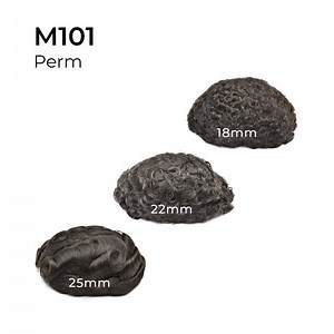 M101 Permed Wavy Curly Hair System for Men