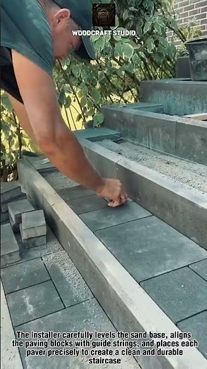 Perfect Paver Stair Installation #construction #pavers #landscaping