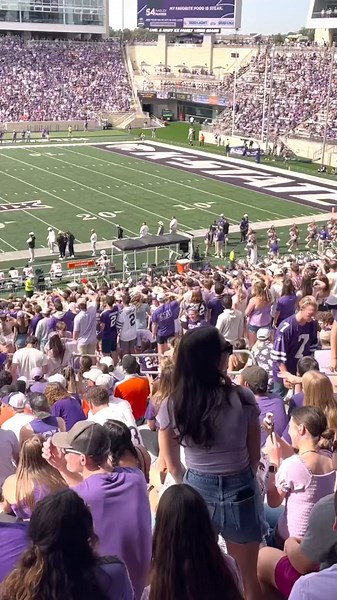 POV: You’re in the student section on a Caturday💜‼️🏈😼 ###KStateTok| #Kstate