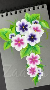 535K views · 12K reactions | 﫶Easy flower bunch painting using acrylic paints  #flowerpainting #reelschallenge #art | Zaaris | Facebook
