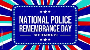 September 29 is observed as National Police Remembrance day, 4K Animation wallpaper with colorful shapes