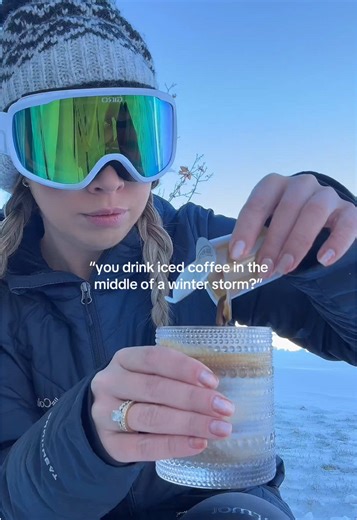 we like it both ways, but iced is just so good especially when it only takes seconds to make ❄️🙂‍↕️⛄️ #javahouse #coffeetok #winterstorm #coffeeathome #fyp