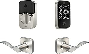 Yale Assure Lock 2 Touchscreen with Wi-Fi and Norwood Lever in Satin Nickel