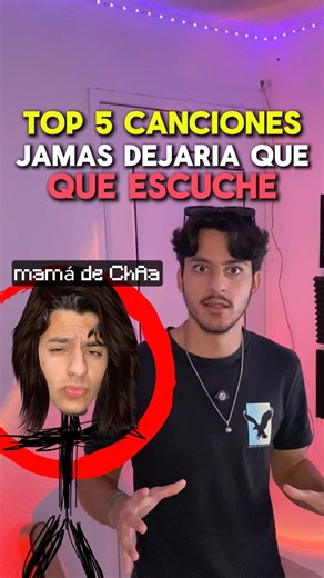 ChAa on Instagram: "top 5 canciones que jamás dejaría que escuche mi Mamá"