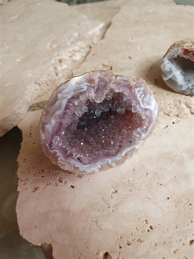 Pink Amethyst Geode and Bonus Geode Two for One - Etsy