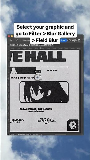 How to Get an Easy Ink Bleed Effect in Adobe Photoshop #graphicdesign