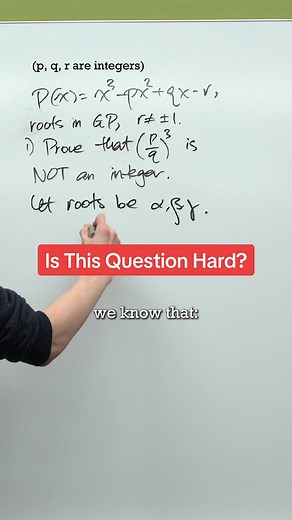 If this question looks hard to you… I’m about to show you exactly why A lot of questions in the HSC may seem trickier than they really are… But with experience and a firm understanding of the topics You’ll be able to see each question for what it is And be confident in communicating your answer to your marker. If you want to learn how, Comment “WIN” to see if you’re fit for my in-person HSC classes #hsc #3umaths #4umaths #mathproofs #nswhighschool #nesa