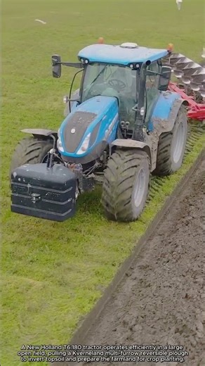 New Holland T6.180 Ploughing #worker #tractor #farming #agriculture #machinery