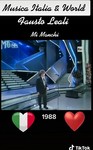 Mi manchi #faustoleali #anni80 #live #rai #musicatiktok #musicaitalia&world