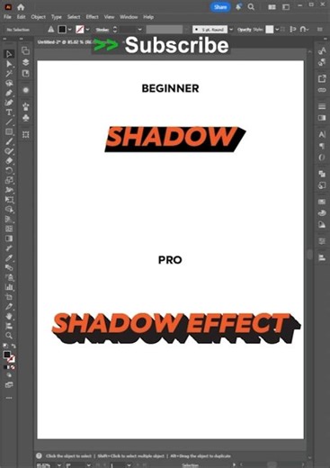 Illustrator 2026 – Retro Text Shadow Trick! 🕶️🔥