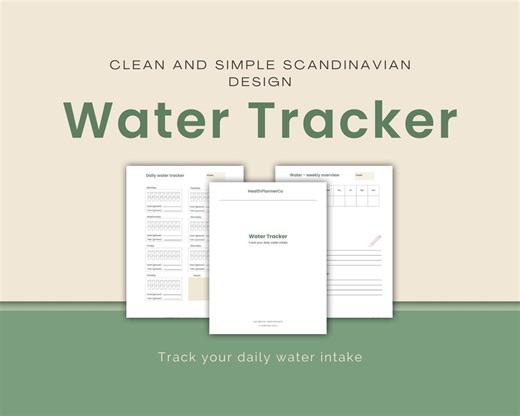 Water Intake Log Printable PDF – Daily & Weekly Hydration Tracker, A4 Habit Planner - Etsy