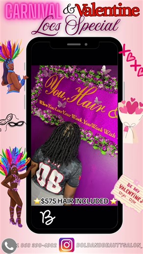 It’s That Time Of The Year Again Guys Book With Me For Your Long Lasting Carnival Locs🥳 Soft locs (18” & 24”) Invisible Locs ( Midback) Textured Locs (Midback) Butterfly Locs (Midback) Bohemian Locs (Midback) ⭐️HAIR INCLUDED⭐️ ⭐️FOR ONLY $575⭐️ Make Sure An Be Deposit Ready Contact : 1 868-398-4902