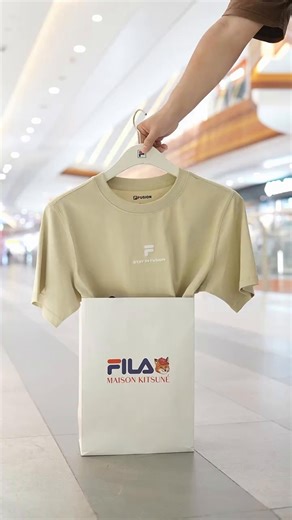 FILA FUSION斐乐潮牌男子针织短袖衫秋季新款休闲纯棉凉感T恤 云白色-WT L 175/96A/L