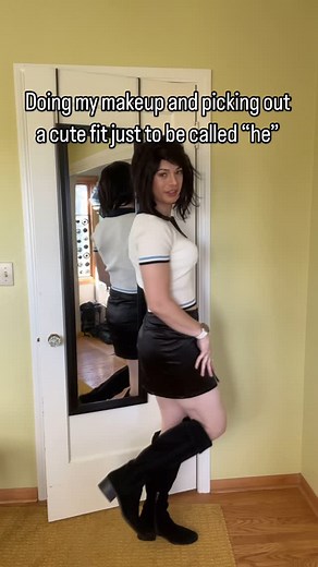 Tee | Peak masculinity over here! . . . . #doilooklikearealboypapa #transphobesaretrash #transwomenarewomen #transgender #cutefit #satinskirt | Instagram