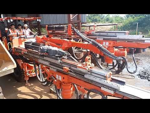 SANDVIK New DD-321 drill Jumbo Drifter testing Right side boom 😎