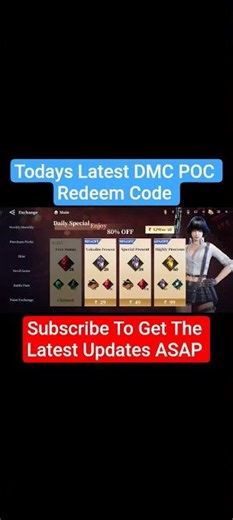 Latest redeem codes #dmcpoc #devilmaycry #dmc5 #dmcmobile #redeemcodes #mobilegaming #freetoplay DMC