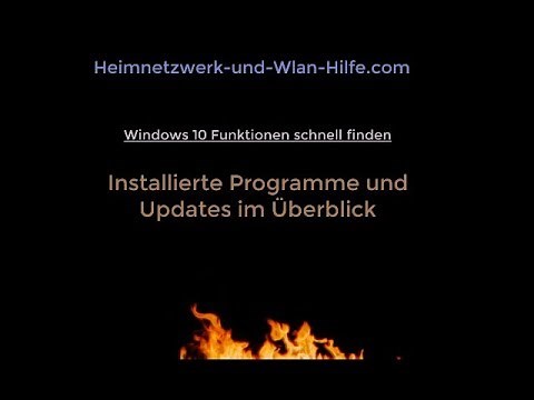 Installierte Programme, Updates, Feature unter Windows 10 finden-deinstallieren-entfernen!
