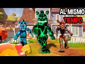 3 ANIMATRONICOS Me ATACAN Al TIEMPO (no es broma) | Hello Neighbor