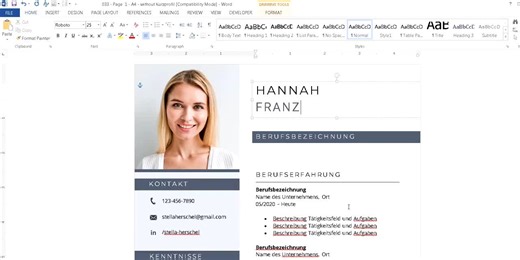 Lebenslauf Vorlage Deutsch Word Pages Bewerbungsvorlage Moderne Bewerbung Applikationsvorlage Canva Tabellarischer Lebenslauf Anschreiben