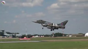 RAF Typhoon Display Team Arriving At Fairford July 2024 #aviation #avgeek | Airshow World