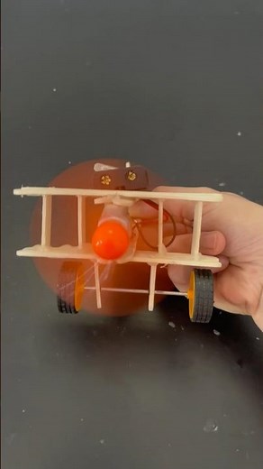 Popsicle Stick Plane with Propeller Moves Smoothly!