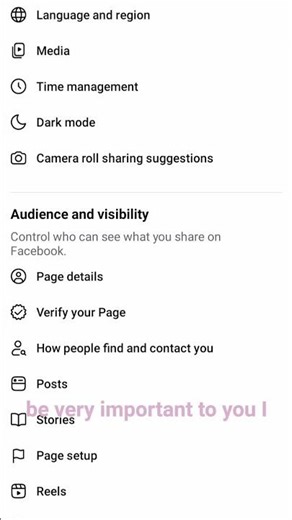 Facebook page setup