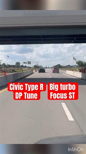 Civic Type R didn't expect THIS from the Focus ST💨 #racing #carfails