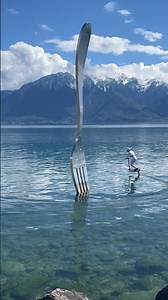 I found a GIANT fork in a Swiss lake !