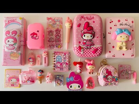 Unboxing Cute My Melody Stationery & School Supplies! ✨🎀ASMR
