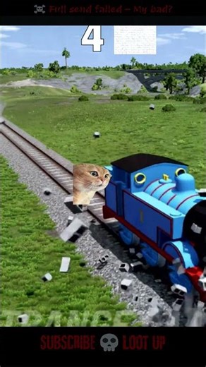 Moment before cooked Beamng #Thomas the Tank Engine Challenge Slate #CarAnimation #Animat
