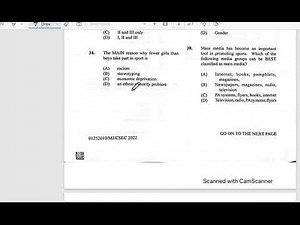 Physical Education 2022 Past Paper (Multiple Choice) Part 2