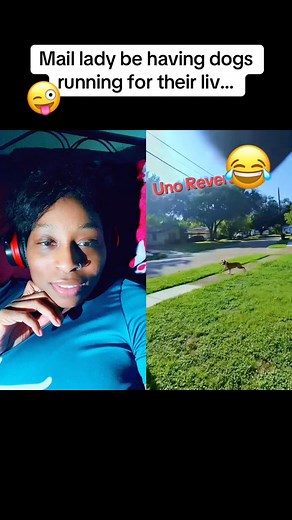 96 reactions | Mail lady chasing dogs on a loose 藍 | Mary Cosma | Facebook