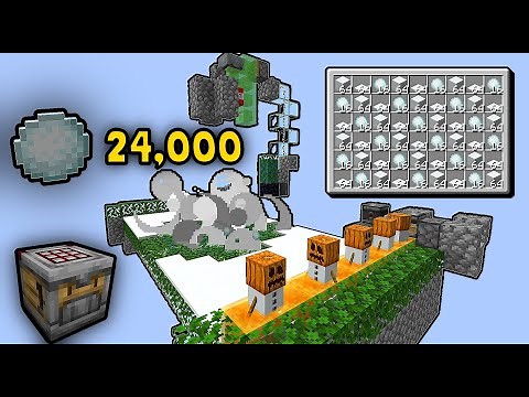 Minecraft Playerless Snow Block Farm! (with Auto Crafter) [TUTORIAL] 1.14-1.22+ Minecraft