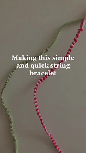 5 minute bracelet!! Really quick and easy and turns out very beautiful!! Recommend for sure!! Perfect for summer!#fyp #summer #easy #5min #fun #bracelet #tut #stringbracelet #string