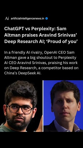 Here’s what went down: 🔹 Altman announced a new ChatGPT update (GPT-4o), calling it “pretty good” but hinted it would soon get even better! 🔹 Srinivas, not one to hold back, shared how he’s launched a similar Deep Research tool on Perplexity, claiming it’s faster and cheaper than ChatGPT’s offering. 🔹 Altman, showing maturity, praised Srinivas for his innovation, referencing their earlier conversation at the Paris AI Summit, and even dropped a "Proud of you" 👏. Deep Research on Perplexity pe