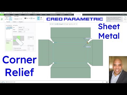 Creo Parametric - Sheet Metal - Corner Relief