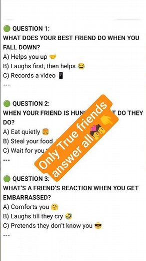 Test your True friendship quiz #quiztime #friends #english #itsquizmo #gk #iqtest