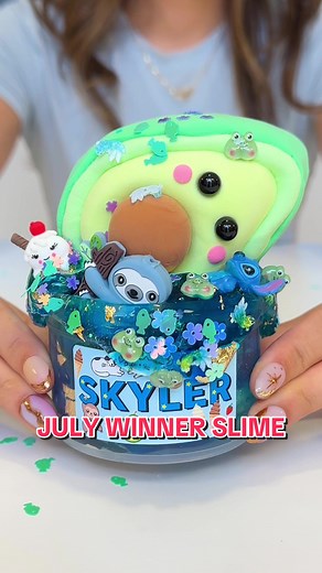 Custom Slime for July Golden Ticket Winner - Hawaiian Island Theme