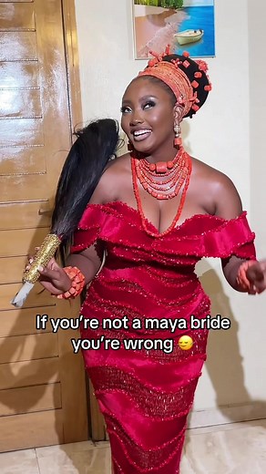 A beautiful Maya Edo bride bride ❤️❤️❤️ #2026bride #fashioninspo #fashiondesignerinlagos #prom26 #edobride
