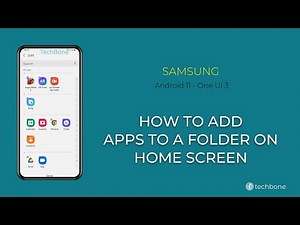 How to Add apps to a folder on Home Screen - Samsung [Android 11 - One UI 3]