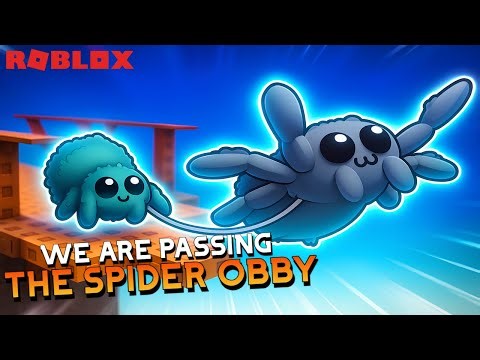 We're SPIDERS in Roblox Webbed 2 Player Obby! Beating the HARDEST Obby for Two!