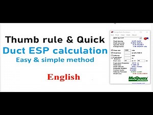 109 - Quick HVAC duct external static pressure (ESP) calculation