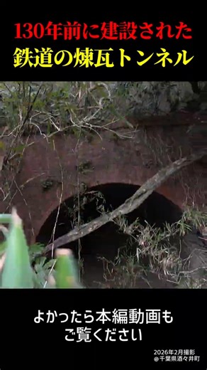 [Abandoned Railway Tunnel] A 130-year-old brick tunnel lies dormant deep in the thicket - Shimoda...