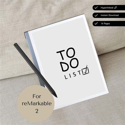To Do List for Remarkable 2 | Notes Template for Remarkable | to Do Templates | GTD | Daily to Do Planner | Reusable Template | Notes - Etsy