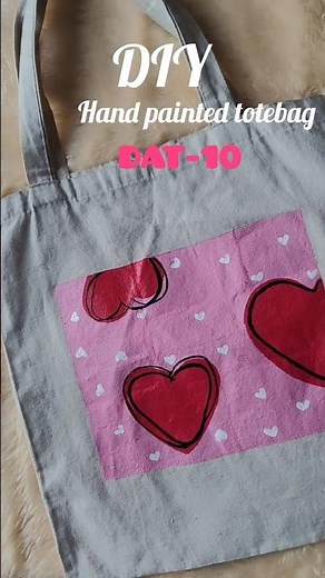 How to paint on a tote bag" || "How to do painting on a tote bag".